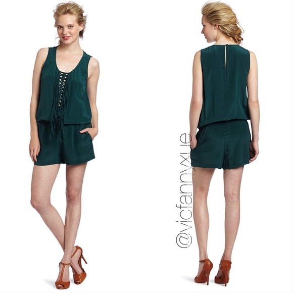 BCBGMAXAZRIA fringe romper xxs - Picture 1 of 5